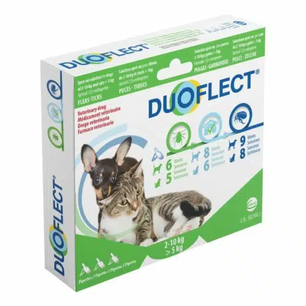 Duoflect Gatti oltre 5 KG e Cani 2-10 KG (3 pipette)