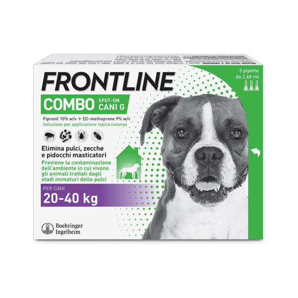 Frontline Combo – 20/40 KG – 3 Pipette  – Cane