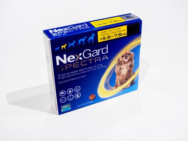 Nexgard Spectra –  3,5/7,5 KG  – 6 CPR
